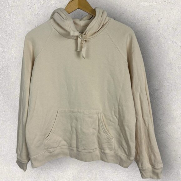 Sezane Lexi Sweatshirt Cream Hoodie Organic Cotton Size Medium French Minimalist - Picture 5 of 16